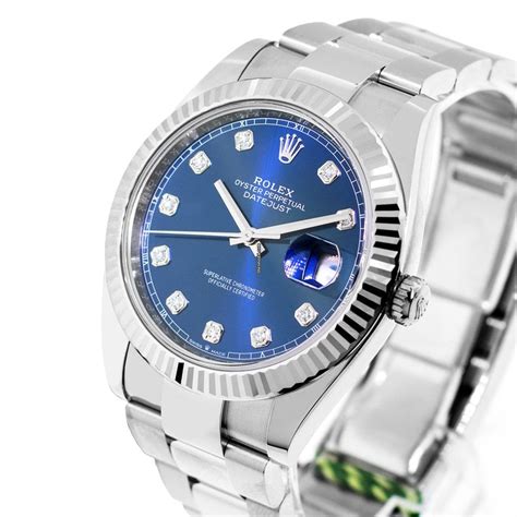 rolex datejust ii 41mm diamond dial|rolex datejust 41 diamond numbers.